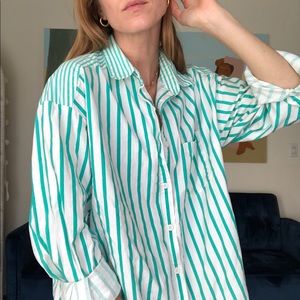 Vintage Striped Button Up